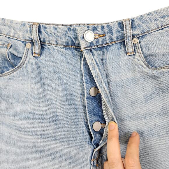 Blank NYC Womens The Cooper Long Slim Straight Ankle Slit Jean Size 29 High Rise - Picture 4 of 14